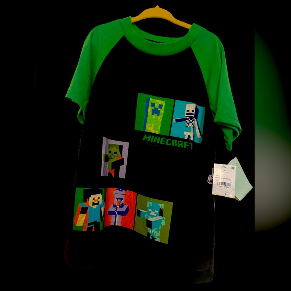 NWT Kids Minecraft Graphic Tee - Size XS (4/5)
